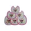 Minnie Mouse Baby-Lätzchen 6 Stück/Packung – Baumwoll-Lätzchen – hellrosa-rosa-dunkelrosa-rosa-rot-lilac