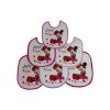 Minnie Mouse Baby-Lätzchen 6 Stück/Packung – Baumwoll-Lätzchen – hellrosa-rosa-dunkelrosa-rosa-rot-lilac