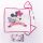 Prosop cu gluga pentru bebelusi Minnie mouse - prosop din bumbac - alb-roz
