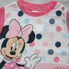 Pijamale lungi subțiri din bumbac pentru bebeluși - Minnie mouse cu buline - Jersey - roz - 80