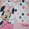 Pijamale lungi subțiri din bumbac pentru bebeluși - Minnie Mouse cu buline - Jersey - roz oçetr - 80