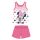 Letnia bawełniana pijama dziecięca bez rękawów - Disney Minnie Mouse - róża - 86