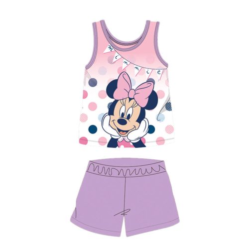 Summer sleeveless cotton baby pajamas - Disney Minnie mouse - light purple - 80s