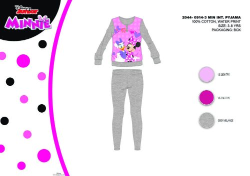 Zimowa bawełniana pijama dziecięca typu interlock - Myszka Minnie Disney - sara - 140
