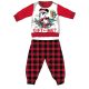 Disney Minnie Maus winterlicher dicker Weihnachts-Babypyjama – Baumwollflannell-Pyjama – rot-schwarz – 92