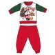 Disney Minnie Mouse Winter dicker Weihnachts-Babypyjama – Baumwollflannell-Pyjama – Rot-Grün – 98