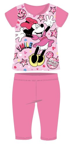 Disney Minnie Mouse Kurzarm-Sommer-Baumwollpyjama – Kinder-Jersey-Pyjama – Rosa – 110