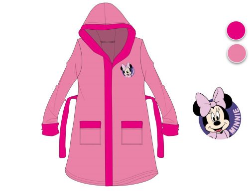 Disney Minnie mouse hooded cotton robe for children - pink - 110-116