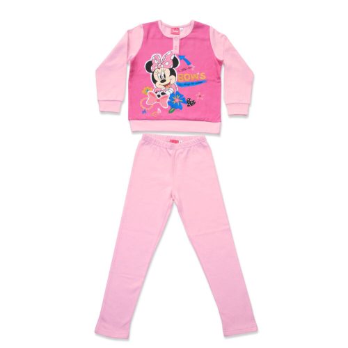 Winter flannel children's pajamas - Minnie mouse - light pink - 128