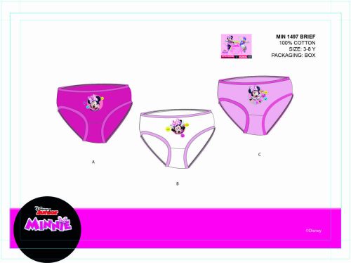 Disney Minnie mouse girl's panties - 3-piece cotton panties - 110-116