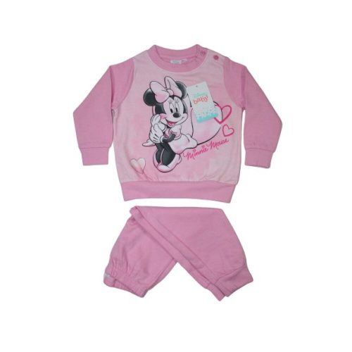 Winter flannel baby pajamas - Minnie Mouse - light pink - 86