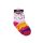 Non-slip children's ankle socks - Minnie mouse - plush - bow - pink striped - 19-22