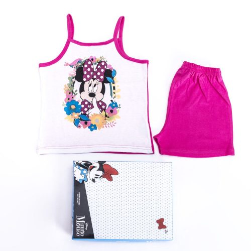 Minnie mouse baby girl cotton pajamas - sleeveless pajamas - summer set - pink - 122