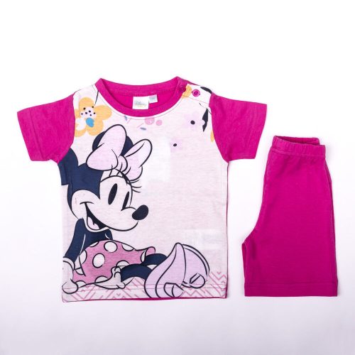 Minnie mouse girl's cotton summer ensemble - T-shirt-shorts set - pink - 80