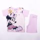 Minnie mouse girl cotton summer ensemble - t-shirt-shorts set - light pink - 92