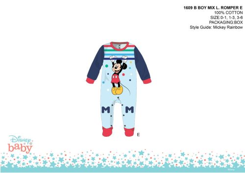 Sezura bebelus Disney Mickey Mouse - bebelus ekurt-rosu - pentru bebelusi 0-1 luna