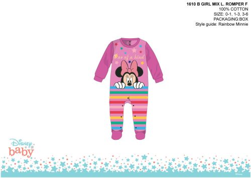 Sezura bebelus Disney Minnie Mouse - mov ouchter-violet - pentru bebelusi 0-1 luna