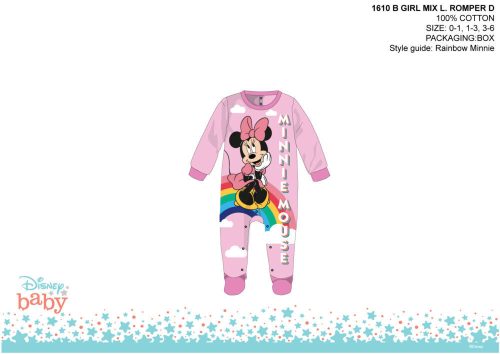 Disney Minnie egér baba rugdalózó - világosrózsaszín-lila - 1-3 hónapos babának