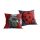 Naruto pillow, decorative pillow - 40x40 cm - red-grey