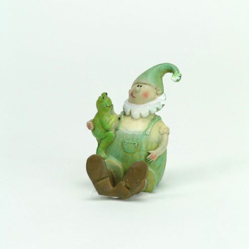Zielony elf z żabą