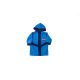 Children's robe - Microfiber hooded - Paw print - 110-116 - medium blue