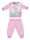 Zimowa bawełniana piżama dziecięca Disney Princesses - piżama interlock - jasnoróżowa - 86