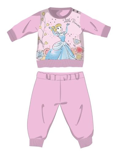 Disney Princess winter cotton baby pajamas - interlock pajamas - light pink - 98