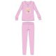 Disney Princesses cotton flannel pajamas - winter thick children's pajamas - light pink - 104