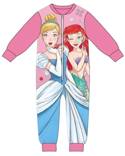 Piżama dziecięca jednoczęściowa Disney Princess - bawełniana pijama interlock - róża - 110