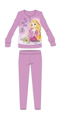 Zimowa bawełniana piżama dziecięca Disney Princesses - piżama interlock - jasnofioletowa - 104