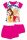 Letni bawełniany komplet Disney Princess - kompletna koszulka-spodenki - róży - 104