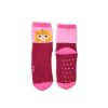 Non-slip children's ankle socks - Disney Princesses - plush - burgundy-pink - 23-26