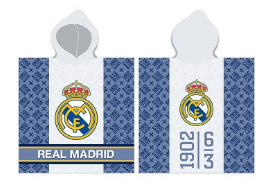 Real Madrid 100% cotton poncho - 60x120 cm