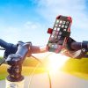 Phone holder for bicycles and motorcycles
