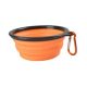 Latex portable feeding and drinking bowl for dogs (350ML) orange