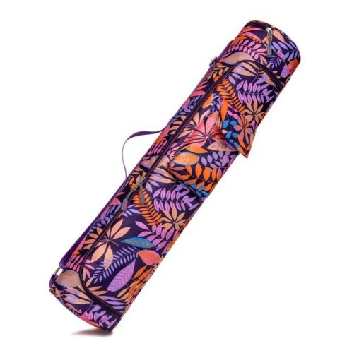 Geanta portabila pentru saltea de yoga violet-portocaliu