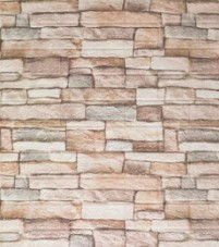 Brick effect wallpaper - beige