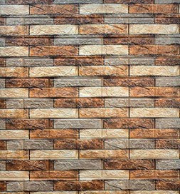 Brick effect wallpaper - brown
