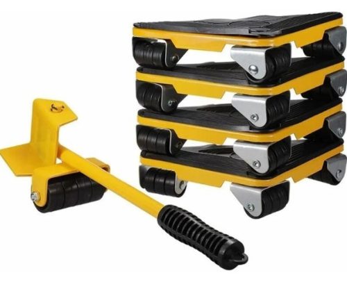 Rolling furniture mover set - yellow