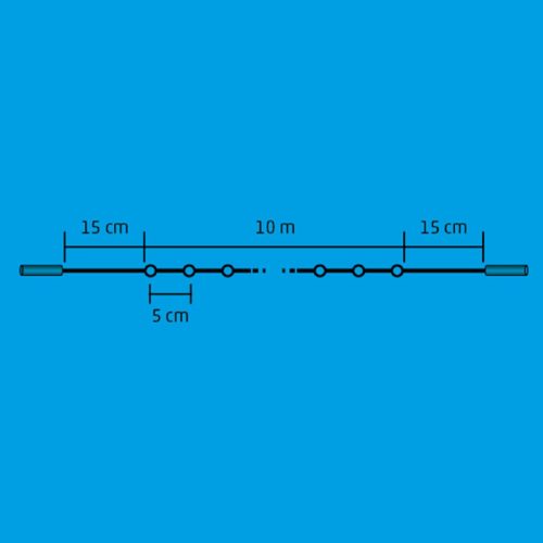 Home DLI 200/WH LED-es fényfüzér, 10 m / 200 db hidegfehér LED, állófényű, fehér vezeték, sorolható, kül- és beltéri kivitel