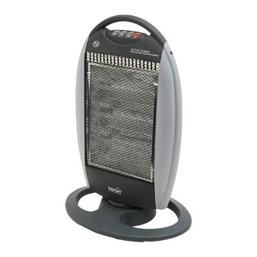 Home FK 21 álló elektromos halogén hősugárzó fűtőtest, 400W/800W/1200W, oszcillálás, IP20 védelem, fekete/ezüst