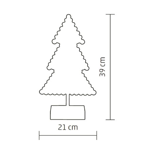 Home KAD 19 PINE karácsonyfa asztaldísz, 20 db LED, ABS műanyag, 21 x 39 cm