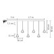 Home KAF110WW fényfüggöny, kül- és beltéri kivitel, 2,7 méter, 110 db melegfehér microLED, Mikulás és hóember figurák