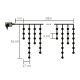 Home KKF 908/WW LED-es fényfüggöny, 30 m / 900 db melegfehér LED, 8 fényprogram, fehér vezeték, hálózati adapter, kül- és beltéri kivitel