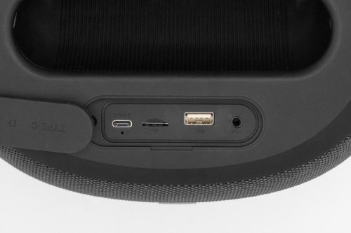 SAL PARCUBE boombox, 100 W, 2db vezeték nélküli mikrofon, 5db hangszóró, LED fényeffekt, IPX5 védelem, Bluetooth