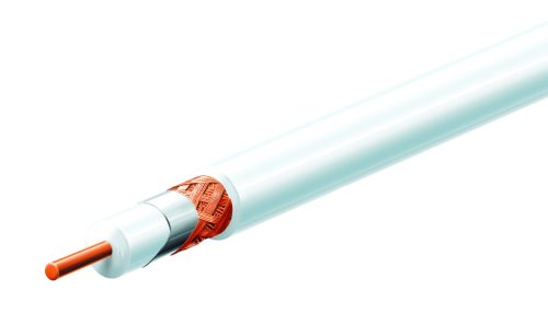 Home RG 6-32/WH koax kábel, 75 Ohm, PVC és PE szigetelés, réz ér, 32 szál rézharisnya, alumínium + PET fólia, 100m, fehér