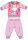 Snoopy long thin baby pajamas - cotton jersey pajamas - light pink - 86