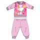 Snoopy long thin baby pajamas - cotton jersey pajamas - light pink - 86