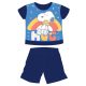 Snoopy short-sleeved summer cotton baby pajamas - dark blue - 86