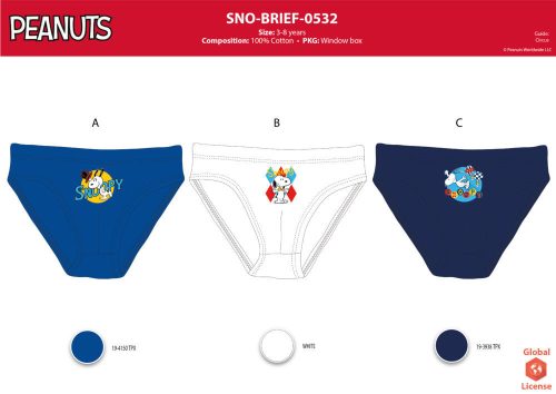 Snoopy boy's underwear - 3-piece cotton underwear - 110-116